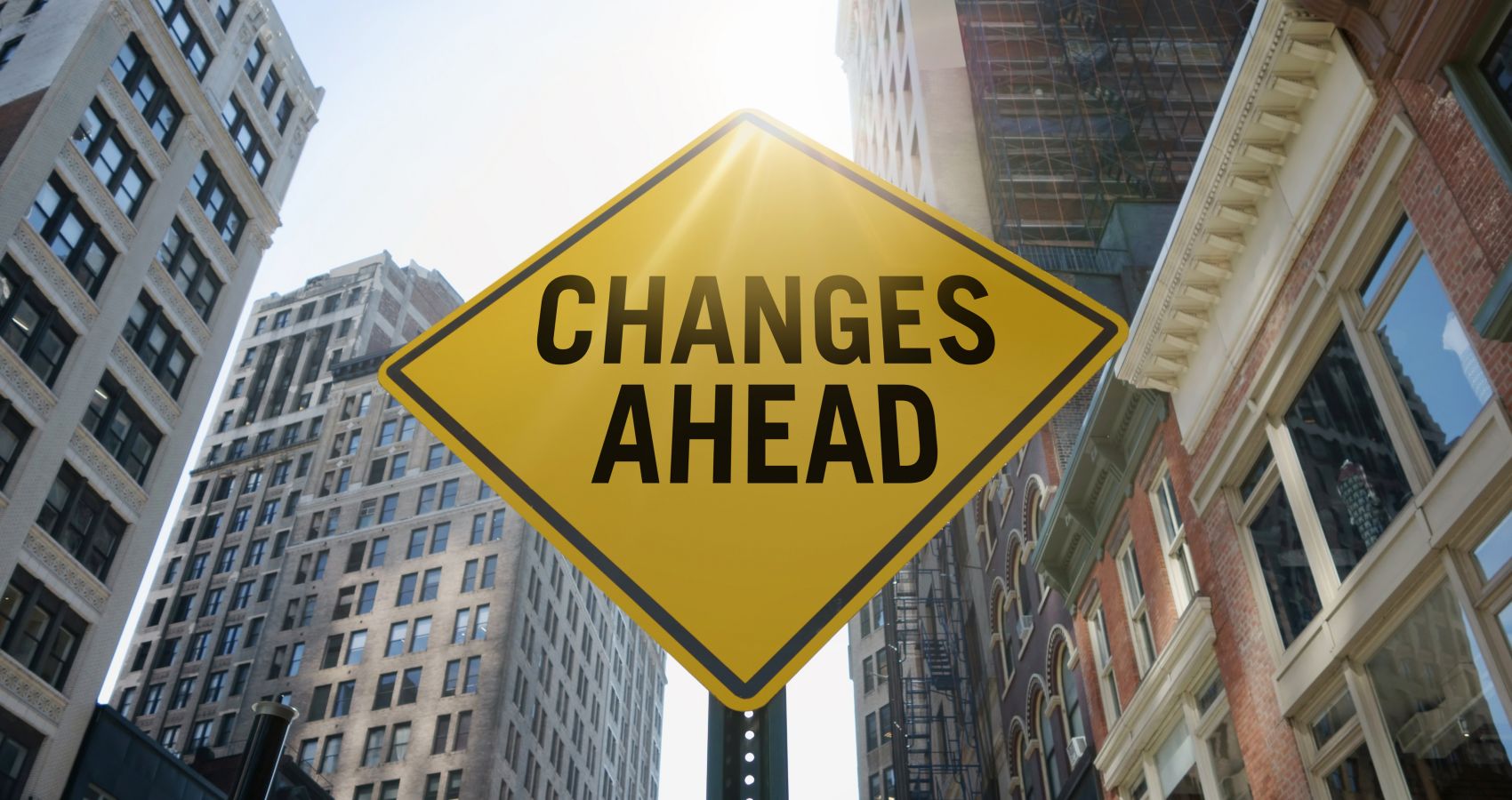 Changes ahead traffic sign